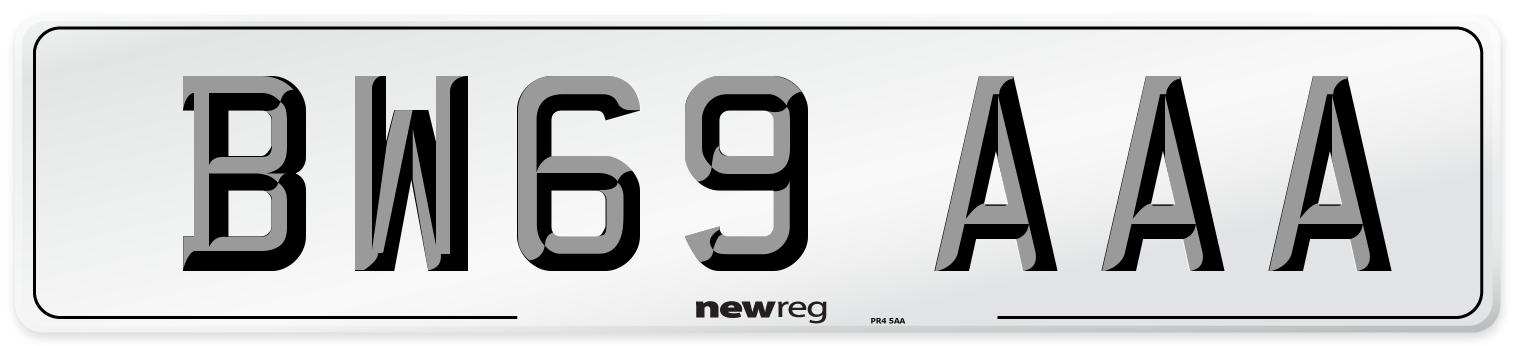 BW69 AAA Number Plate from New Reg